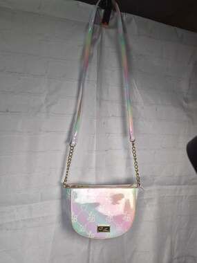 LUV BETSEY Crossbody pastel  rainbow patent Bag.